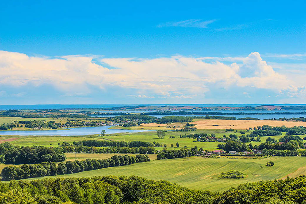 Blick vom Jagdschloßturm auf das Mönchgut